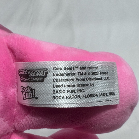 Care Bears Basic Fun Soft Pink Plush 12" Cheer Bear Stuffed Animal Rainbow - Picture 2 of 3